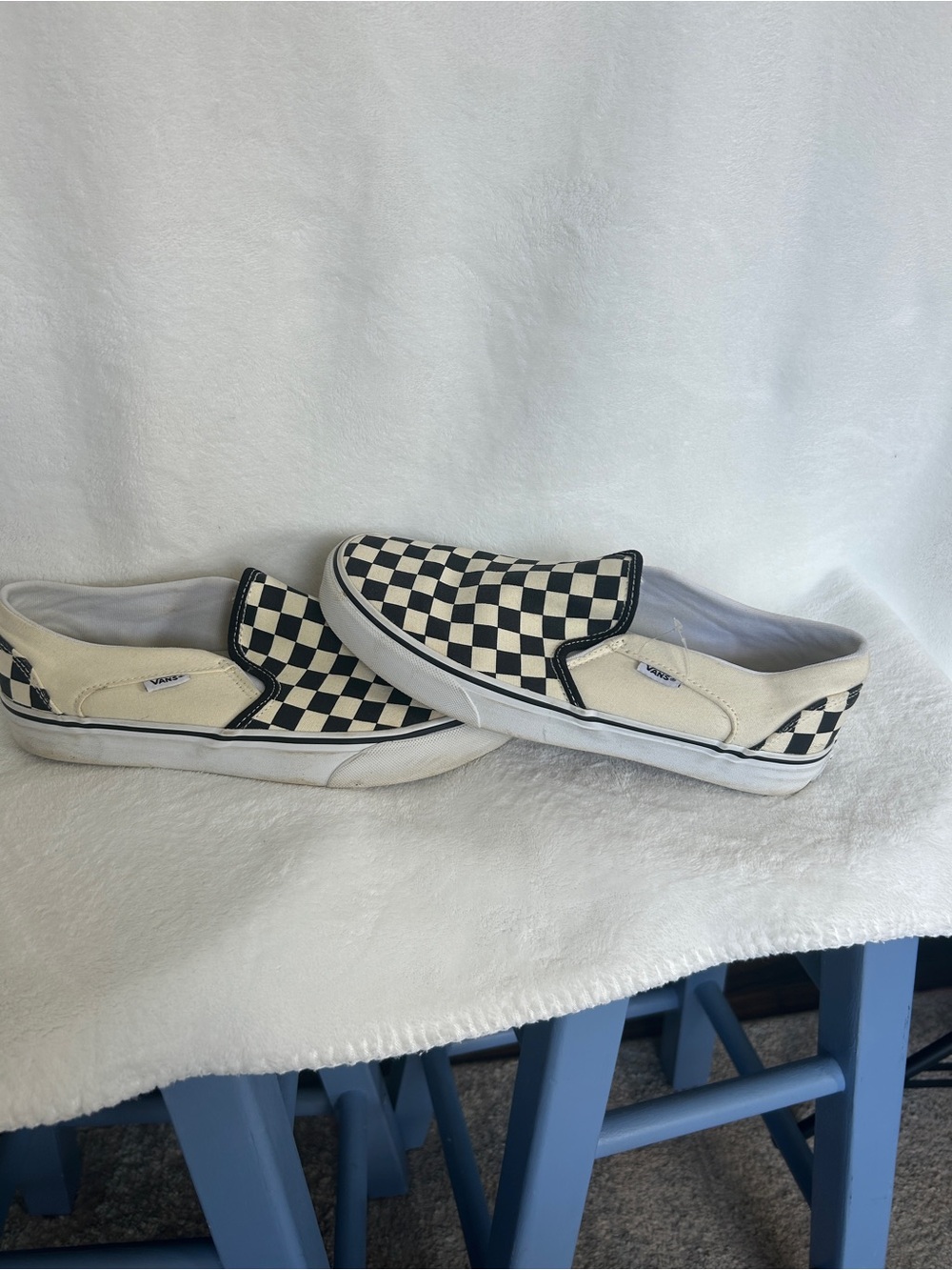 Vans Checkerboard Slip-On in Black and Cream